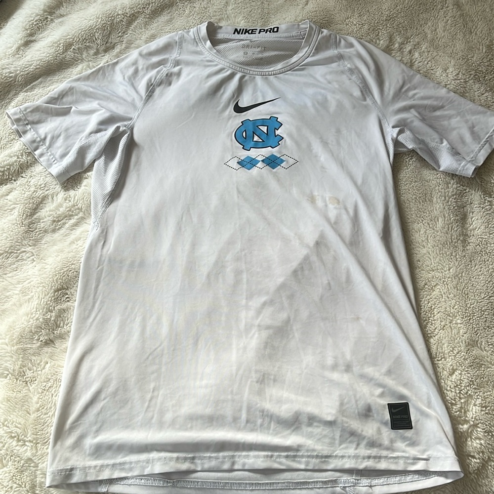 White Tennis Nike Pro Short Sleeved Tee